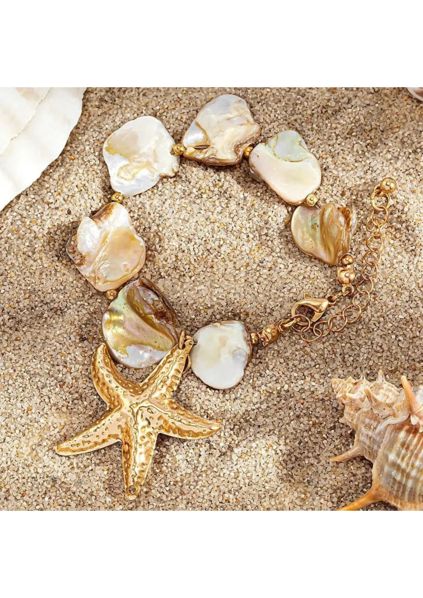 Ocean Elements Starfish & Shell Design Bracelet | Image 2