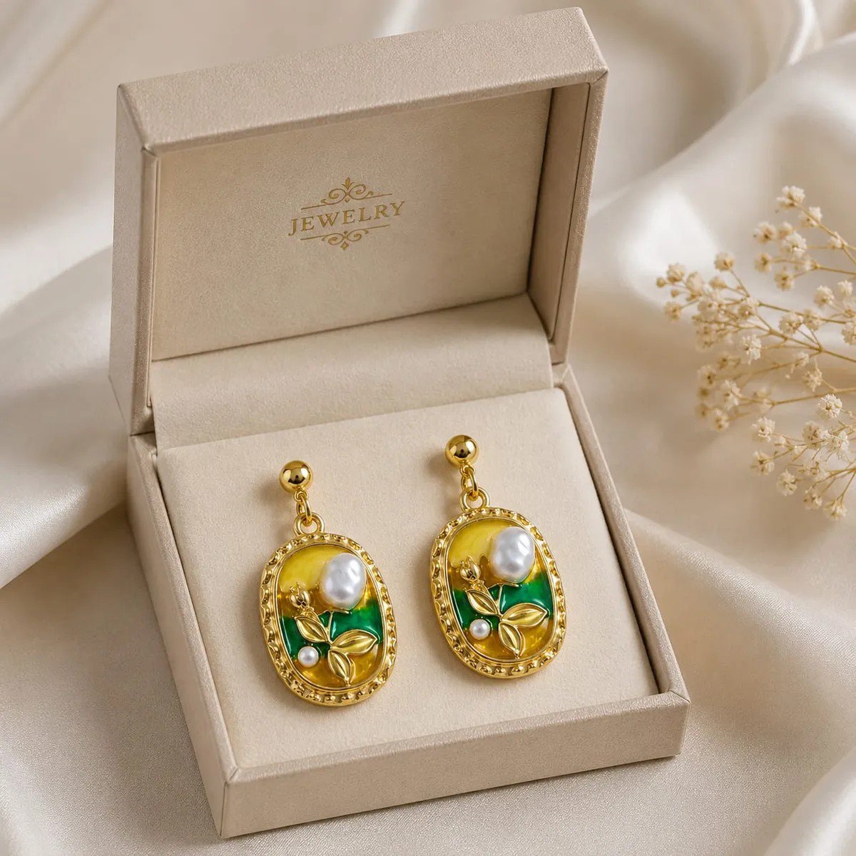 Flower Crystal Stud Earrings PSE-M1267 PSE-M1267_03.jpeg