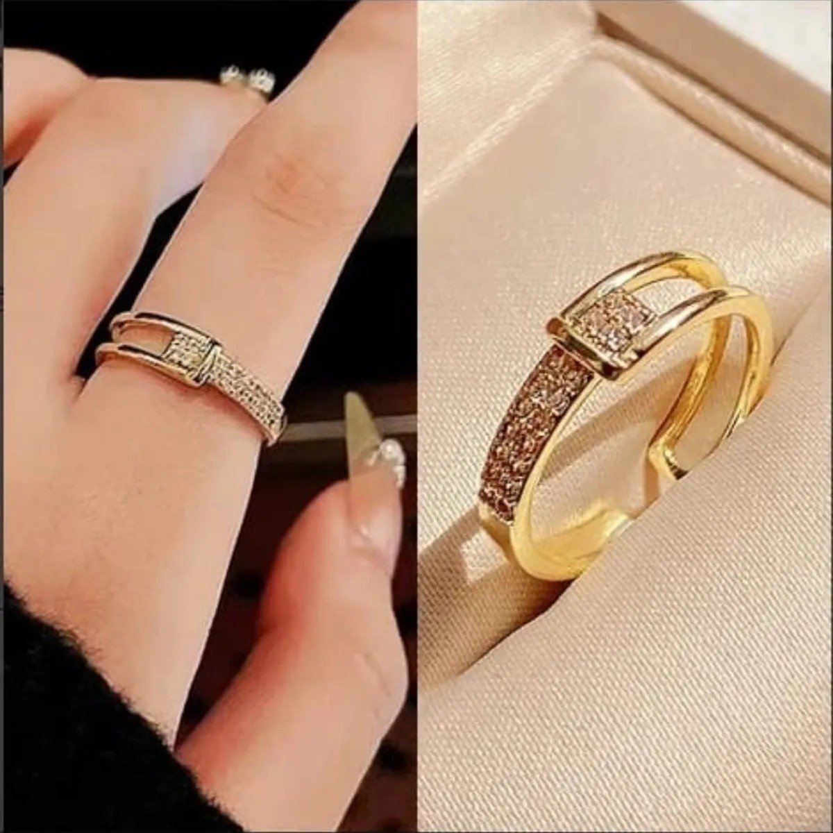 Gold-Plated Adjustable Ring | PSE-M224