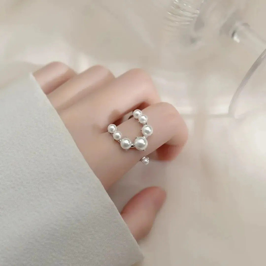 Ocean Pattern Marine Style Open Ring | PSE-M869