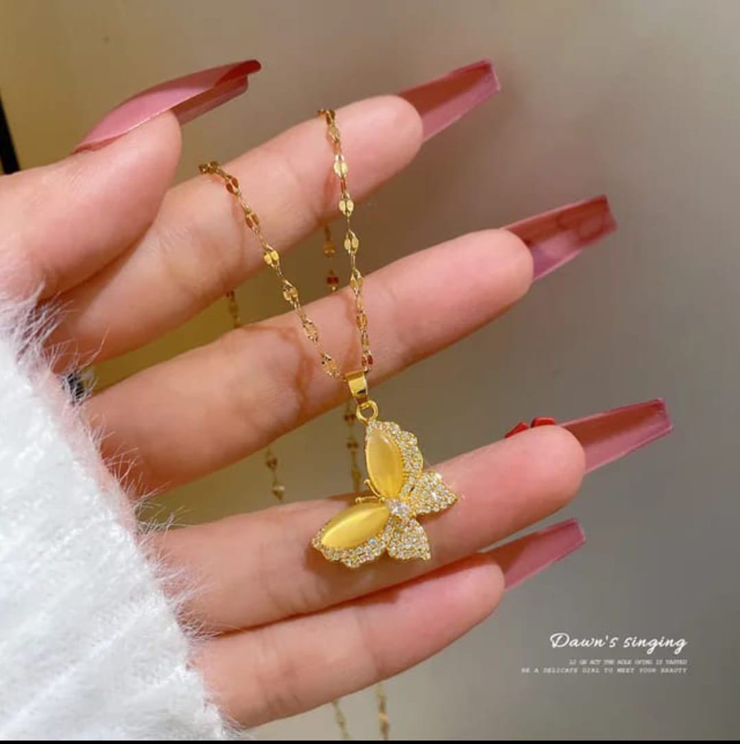 Premium Quality Stainless Steel Butterfly Design Necklace