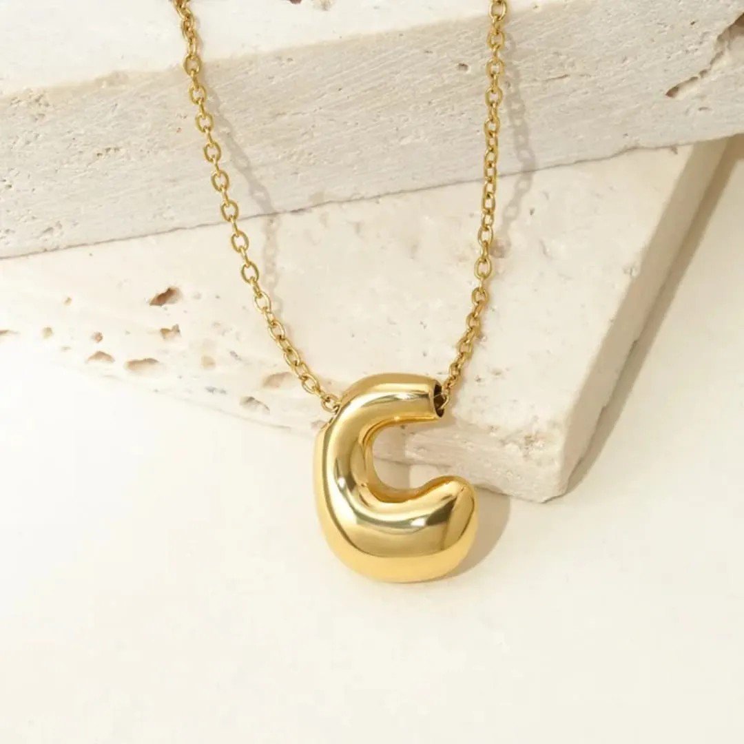 Gold Letter C Chain Necklace