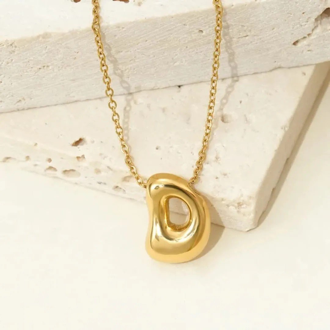 Gold Letter D Chain Necklace