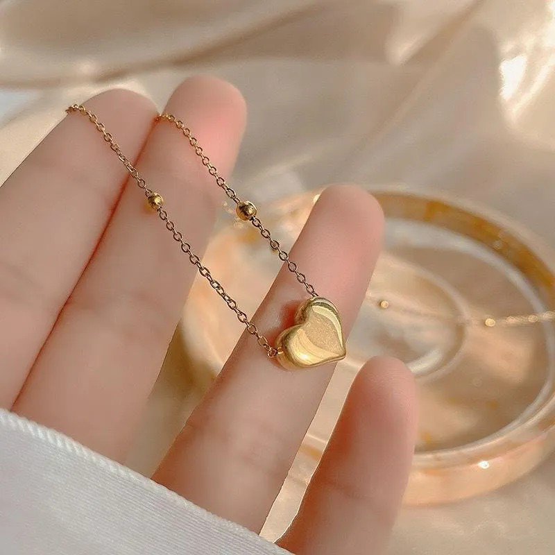 Stainless Steel Heart LOVE Pendant Necklace - view 5