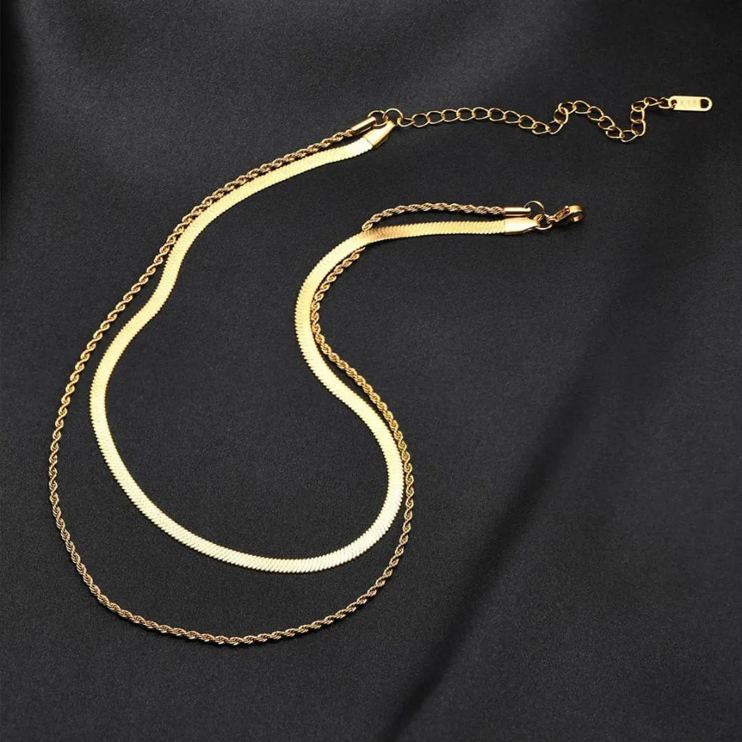 Layered Snake Chain Necklace - view 5