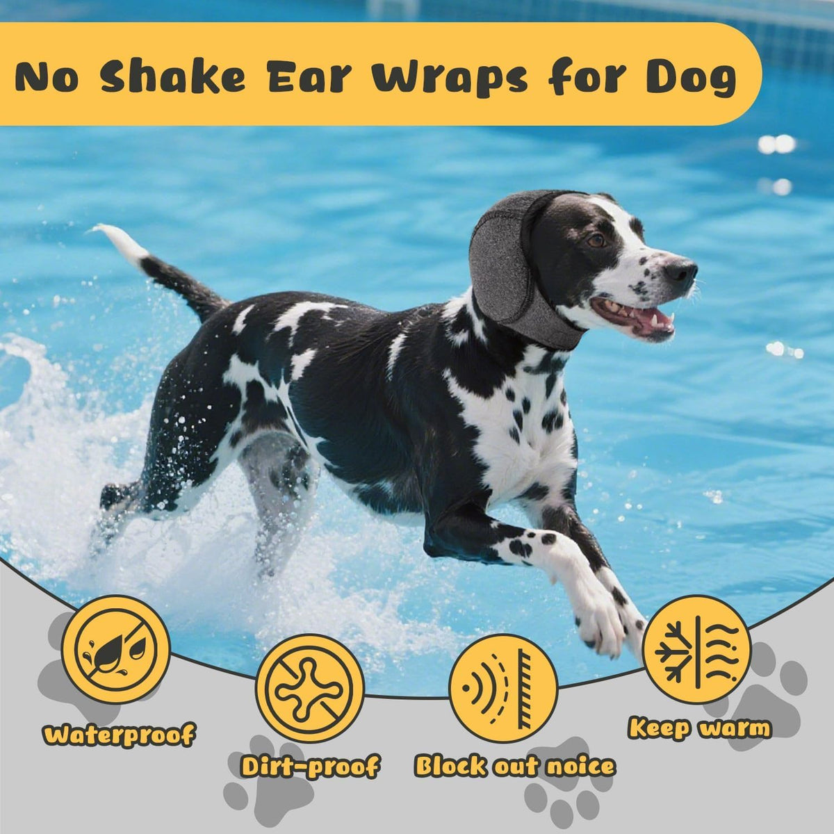 Dog Calming Noise-Canceling & Anxiety Relief Head Wrap