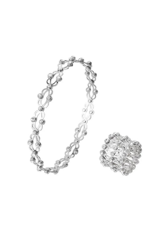 Silver Convertible Ring to Bracelet | Image 1