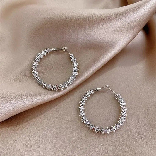Sparkle Crystal Hoop Earrings
