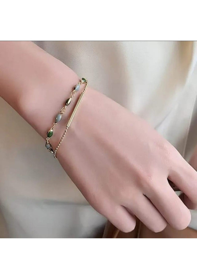 Green Color Crystal Charm Bracelet | Image 2