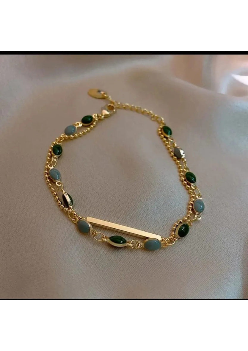 Green Color Crystal Charm Bracelet | Image 3