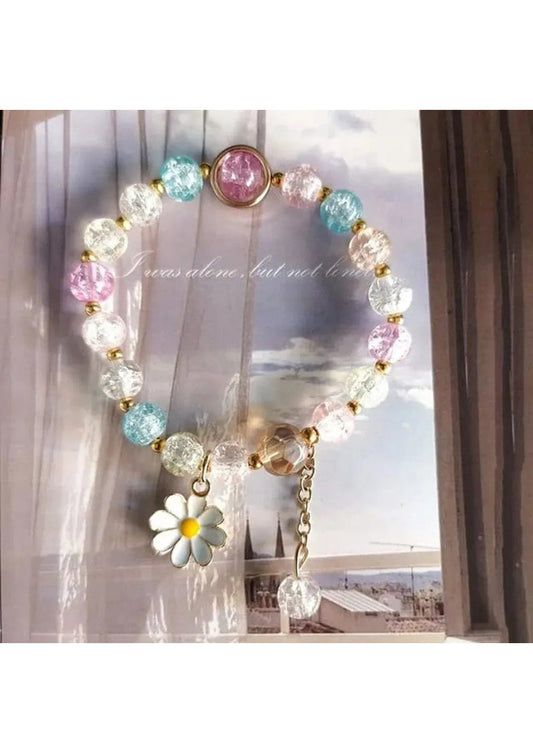 Pastel Multicolor Crystal Beaded Bracelet | Image 1