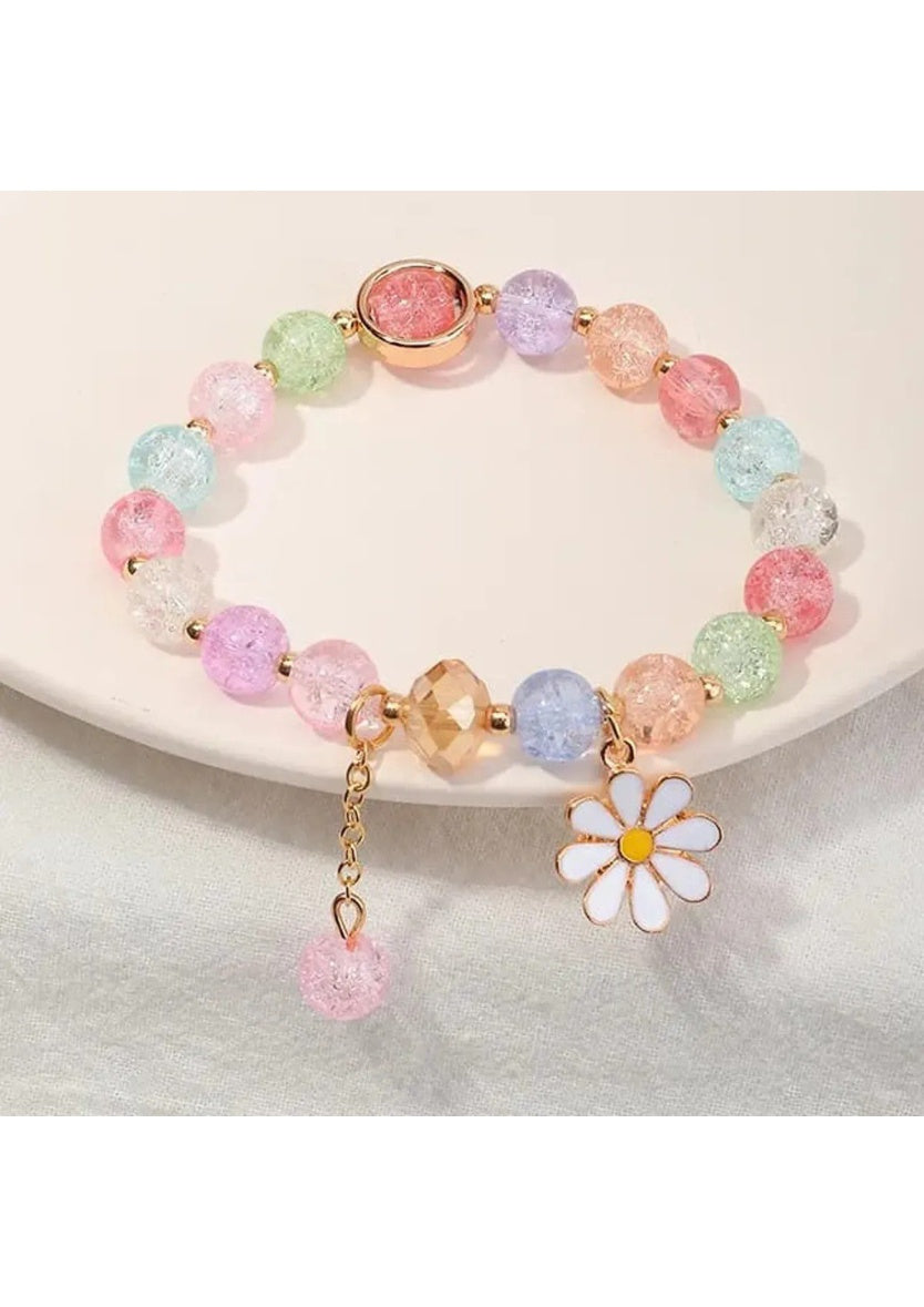 Pastel Multicolor Crystal Beaded Bracelet | Image 3