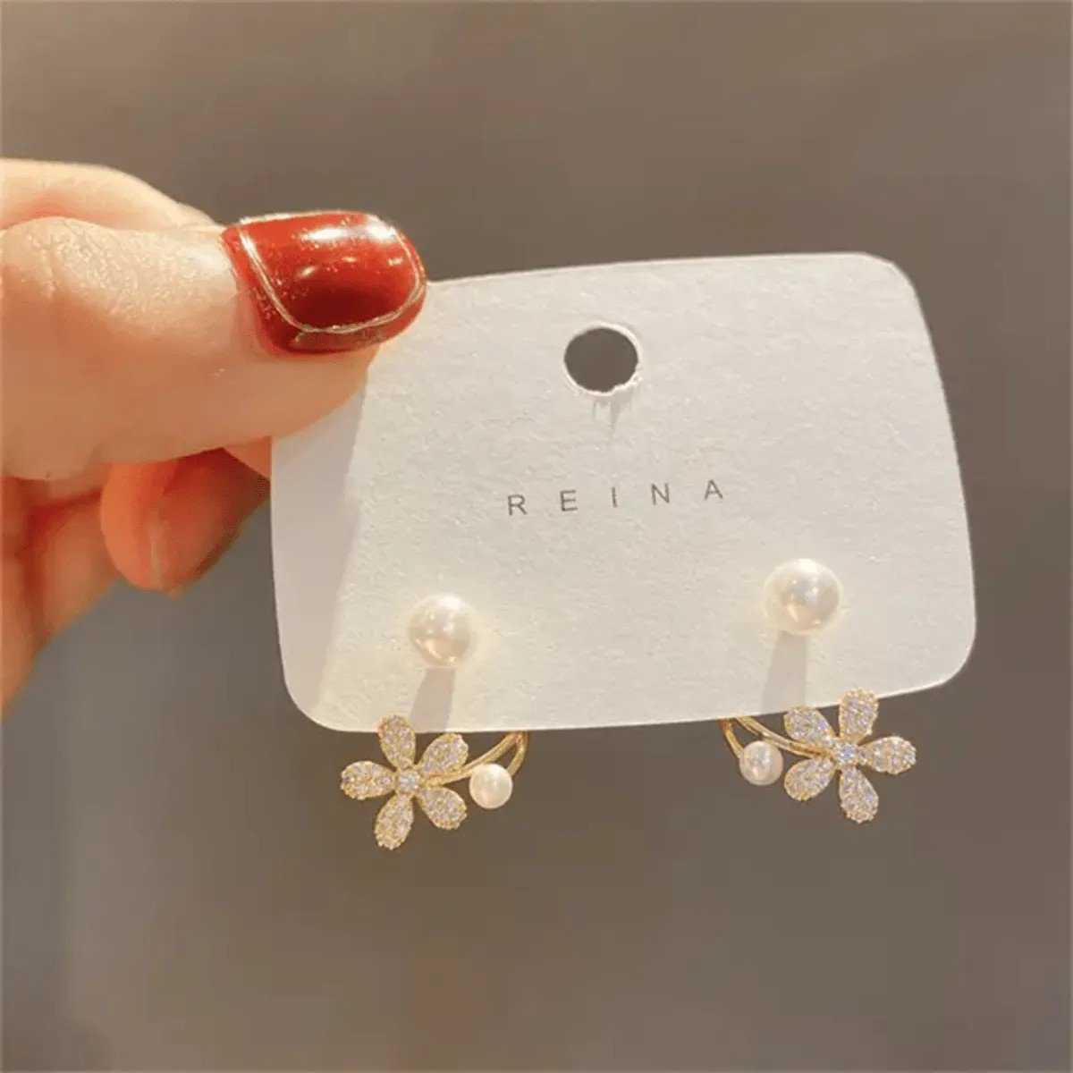 Pearl Daisy Ear Jacket Earrings, view 3
