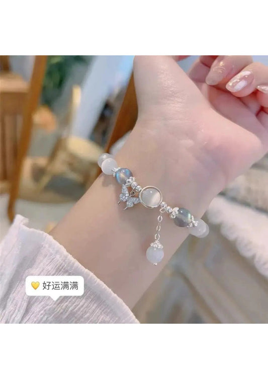Stones Cat’s Eye Moonstone Butterfly Star Charm Support Bracelet | Image 1