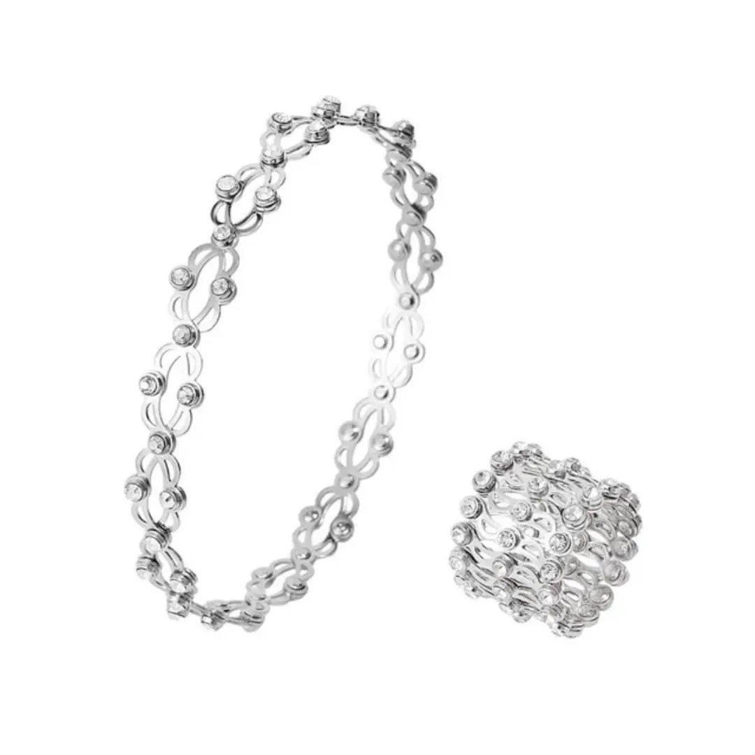 Silver Convertible Ring to Bracelet | PSE-M1013