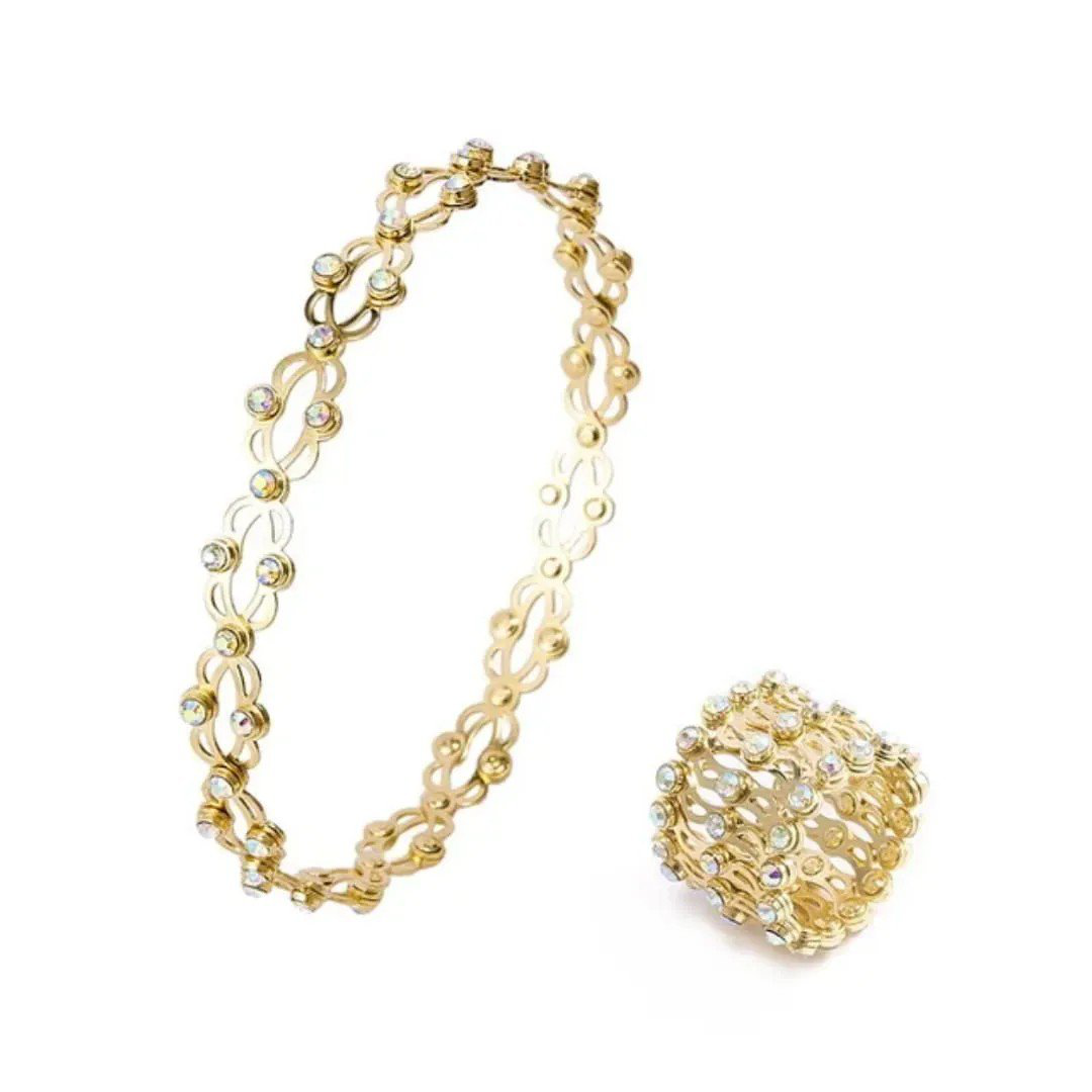 Sterling Gold-Plated Magic Ring Bracelet | PSE-M1013