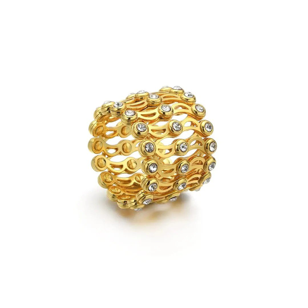 Sterling Gold-Plated Magic Ring Bracelet | PSE-M1013
