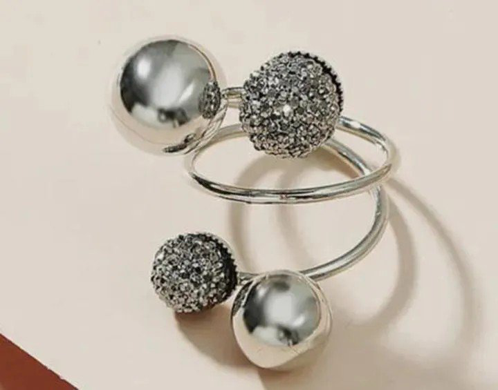 Silver Bean Copper Ring | PSE-M1073