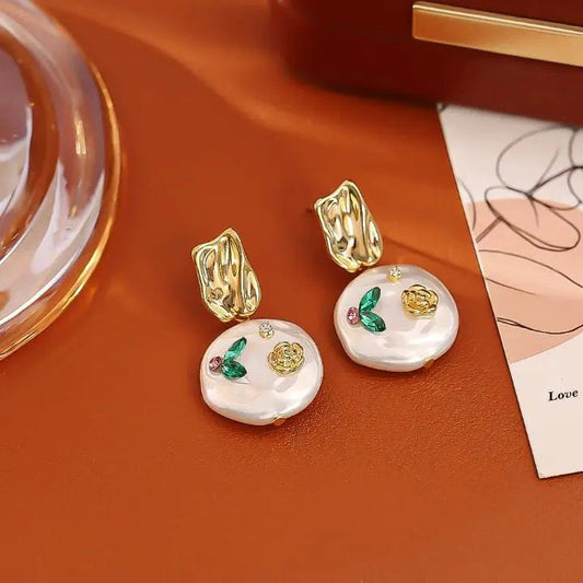 Circular Drop Earrings | AUREX Korean-Inspired Earrings PSE-M1156