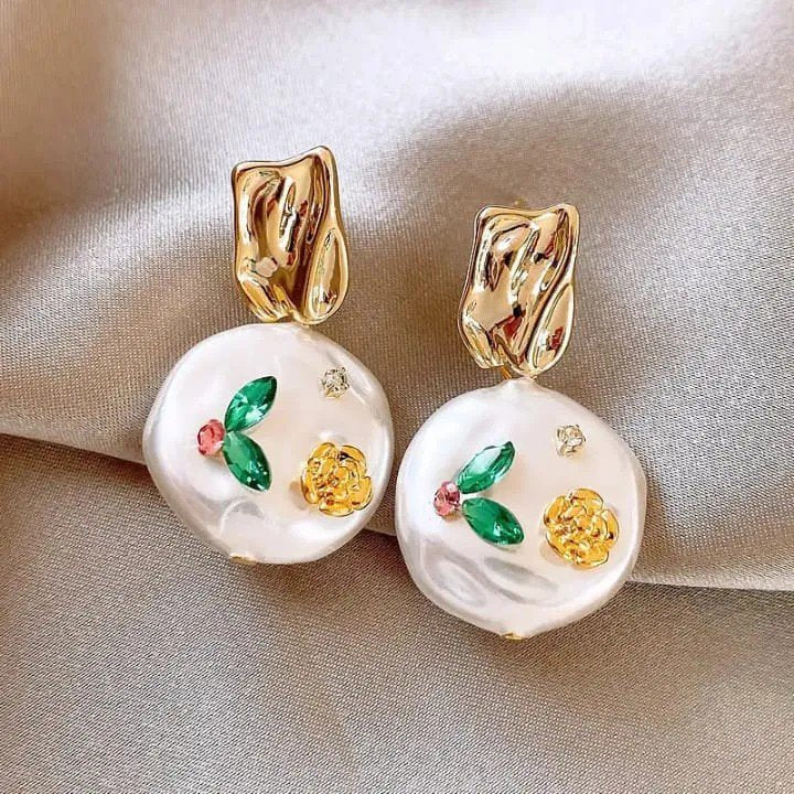 Circular Drop Earrings | AUREX Korean-Inspired Earrings PSE-M1156 PSE-M1156_02.jpeg