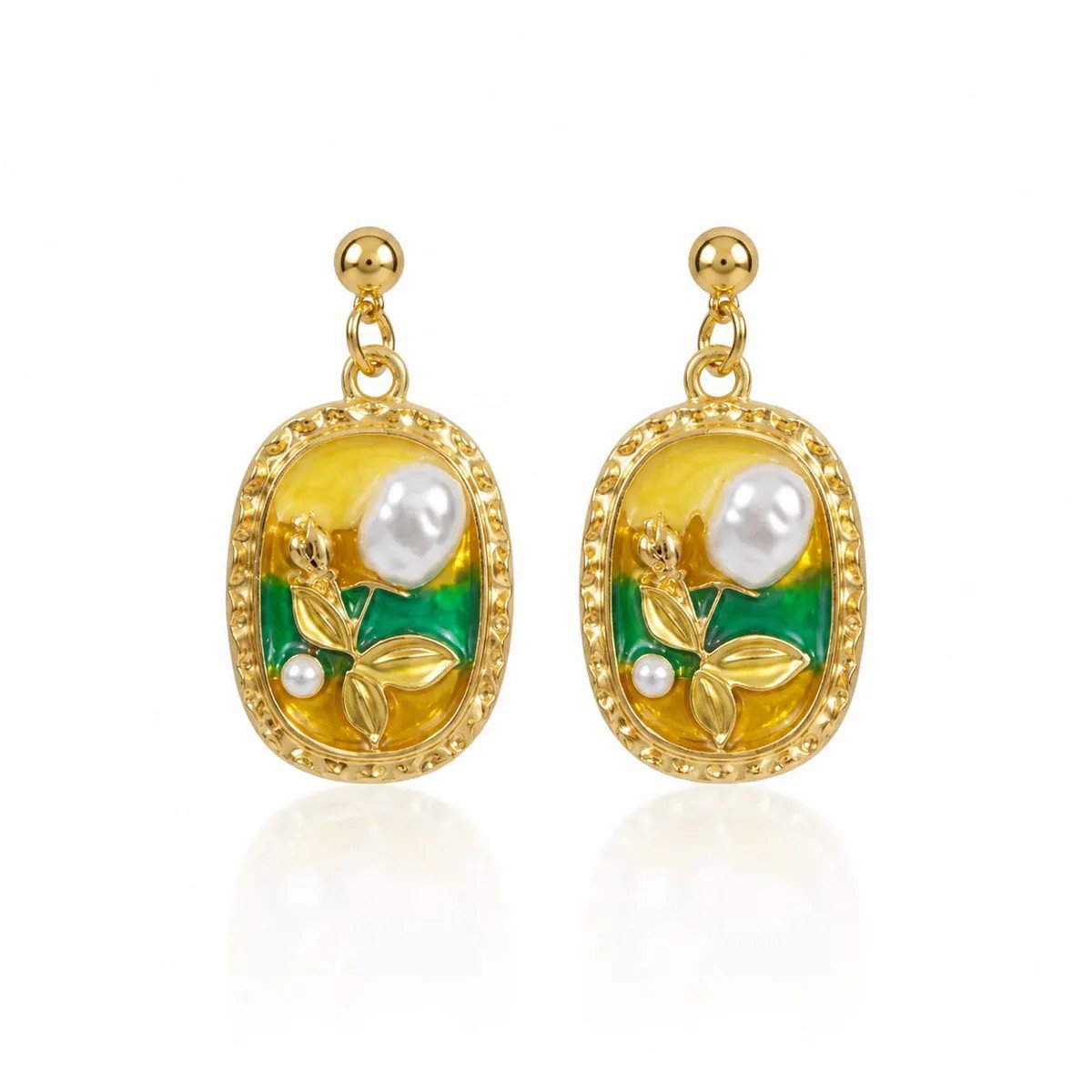 Flower Crystal Stud Earrings PSE-M1267 PSE-M1267_02.jpeg