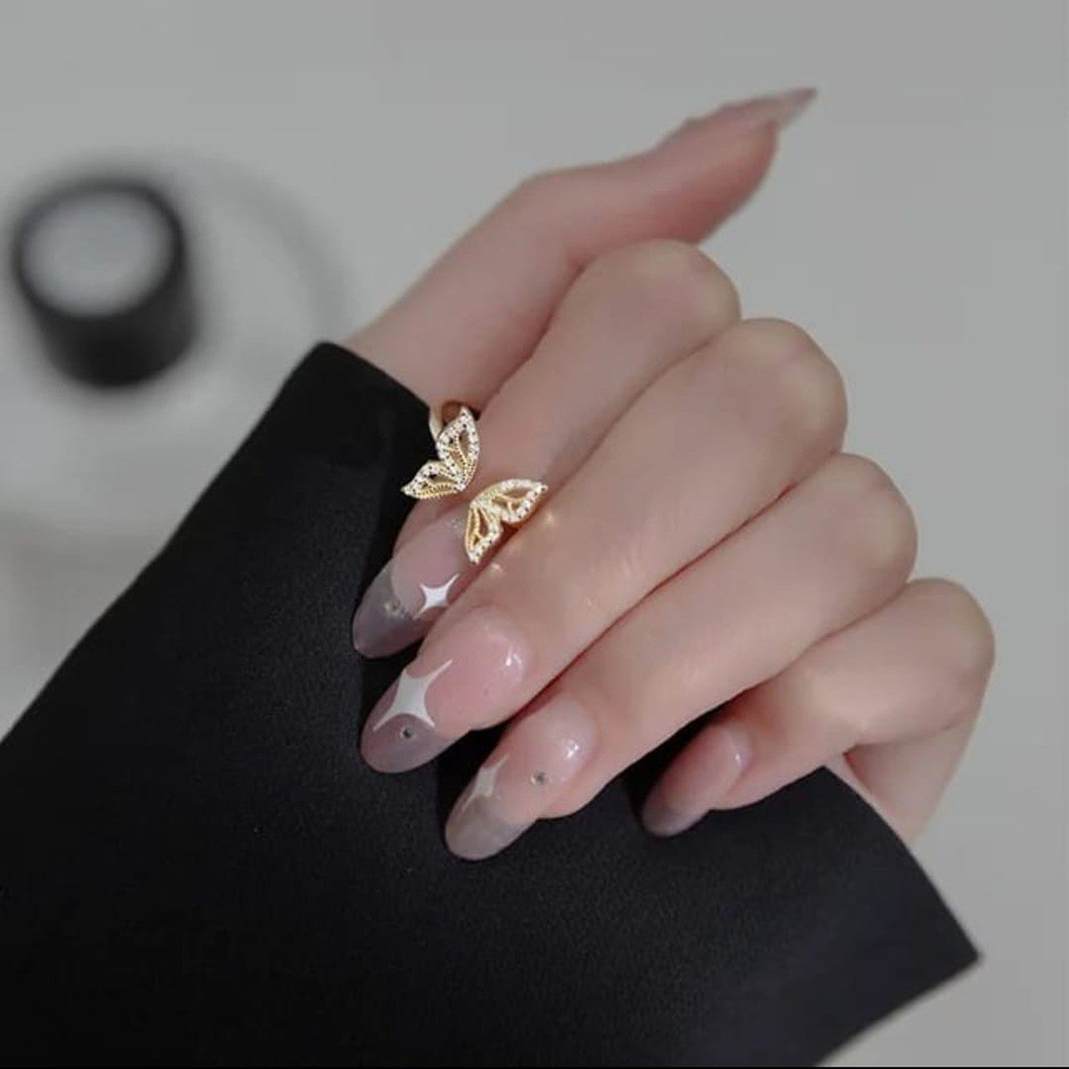 Open Butterfly Wing Ring | PSE-M333