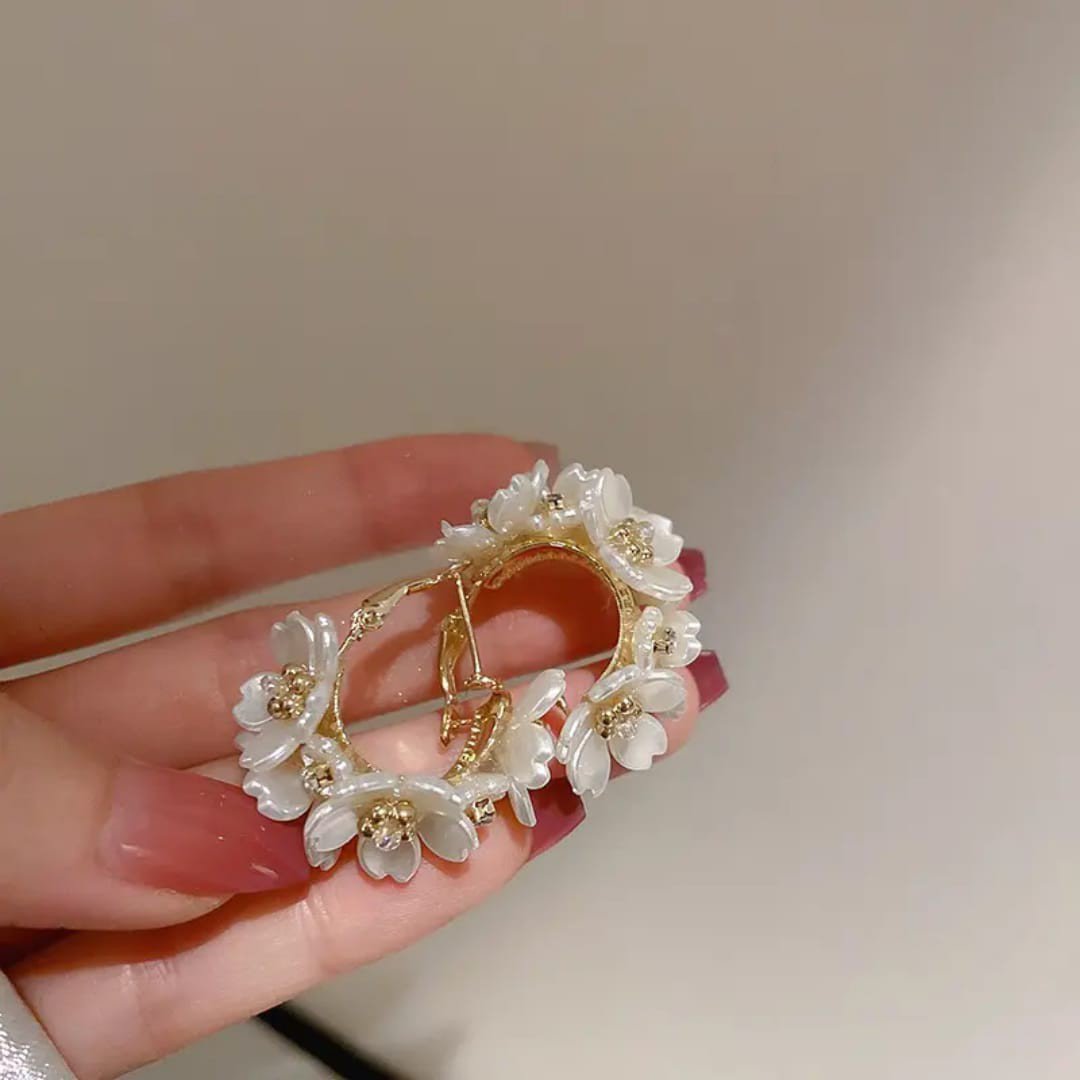 Floral Statement Earrings PSE-M397 PSE-M397_02.jpeg