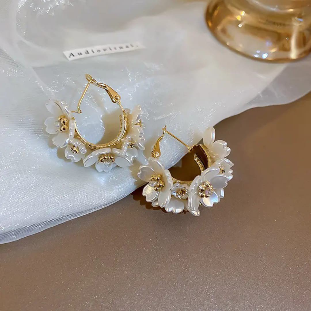 Floral Statement Earrings PSE-M397 PSE-M397_03.jpeg