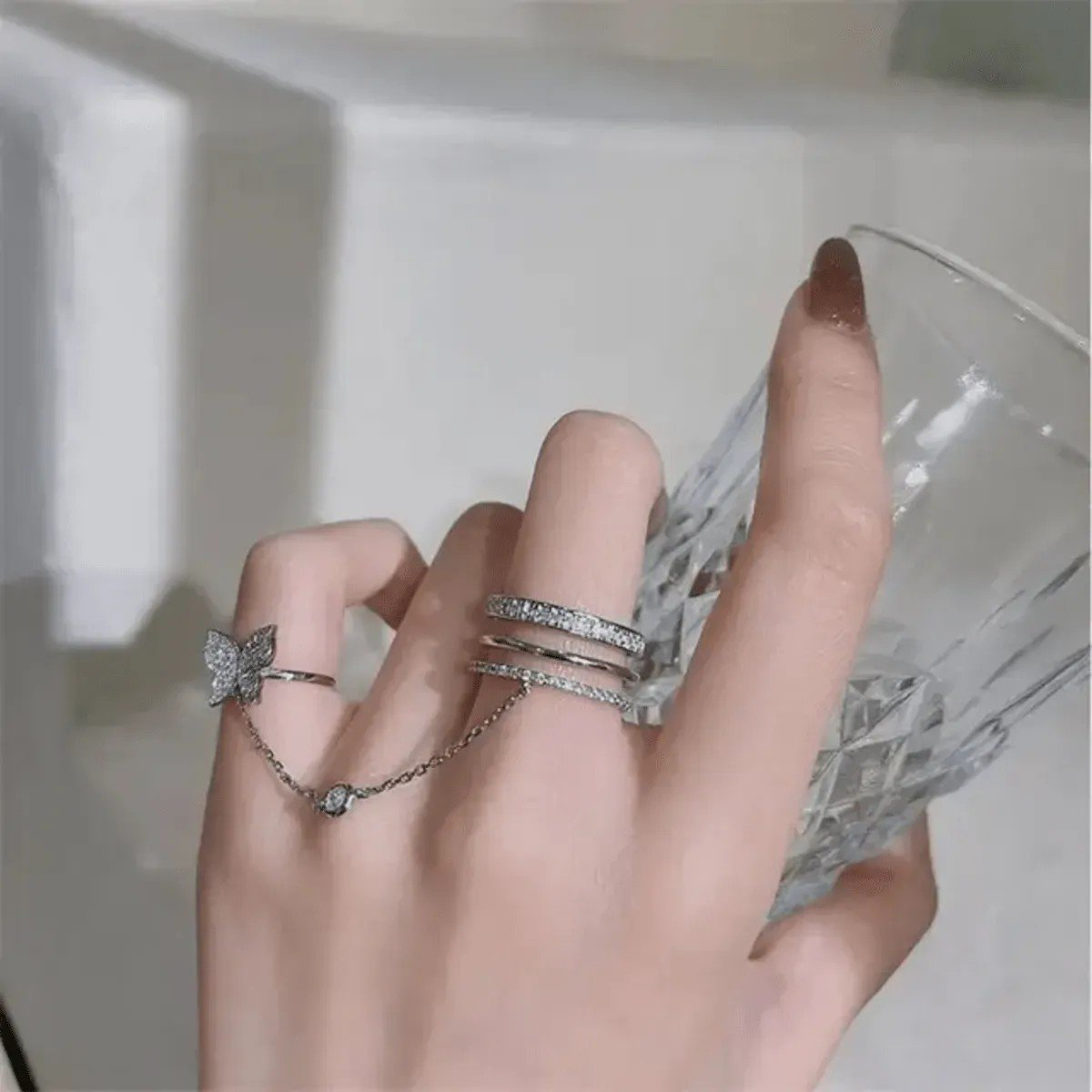 Butterfly Ring Chain Ring MODEL 46 | PSE-M46