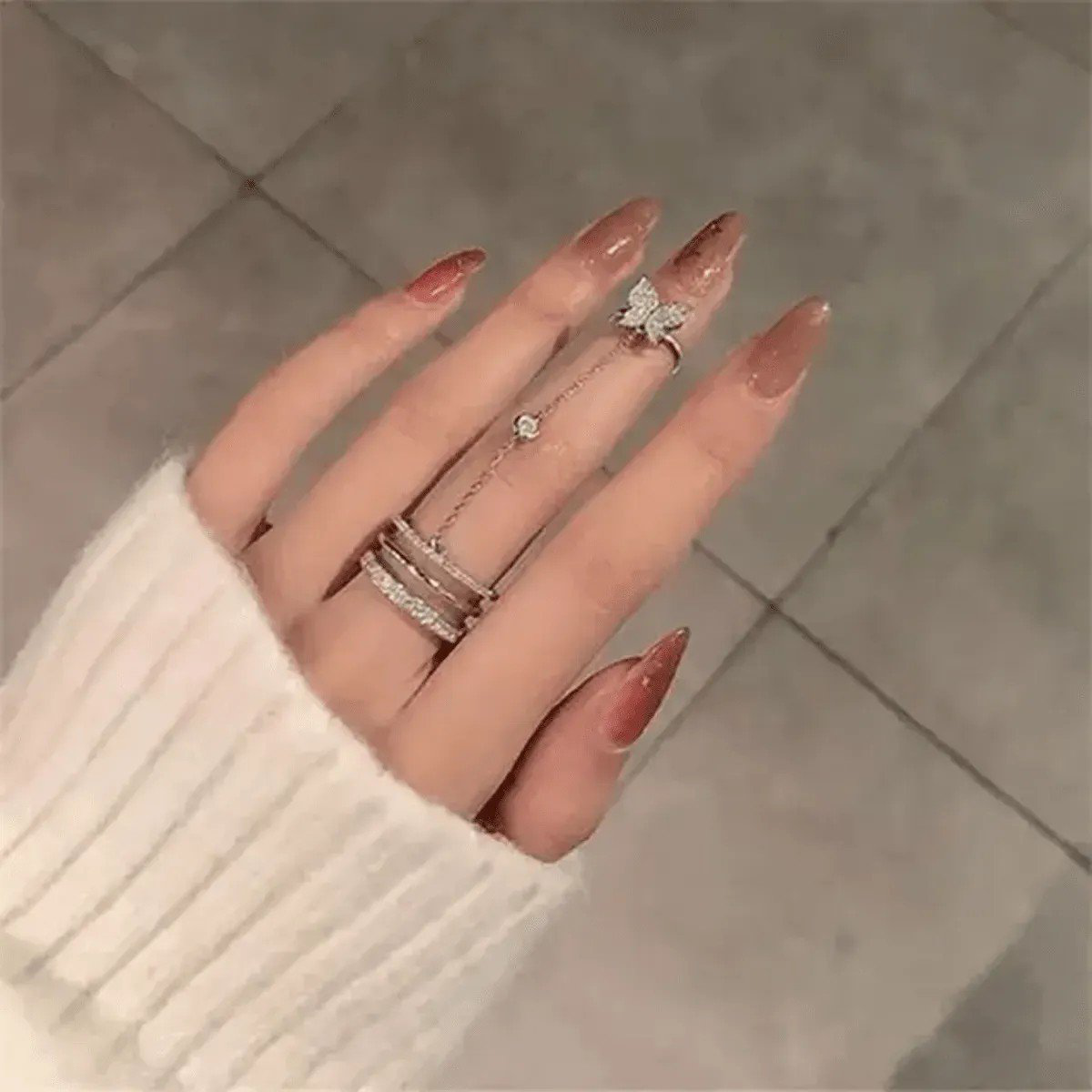 Butterfly Ring Chain Ring MODEL 46 | PSE-M46