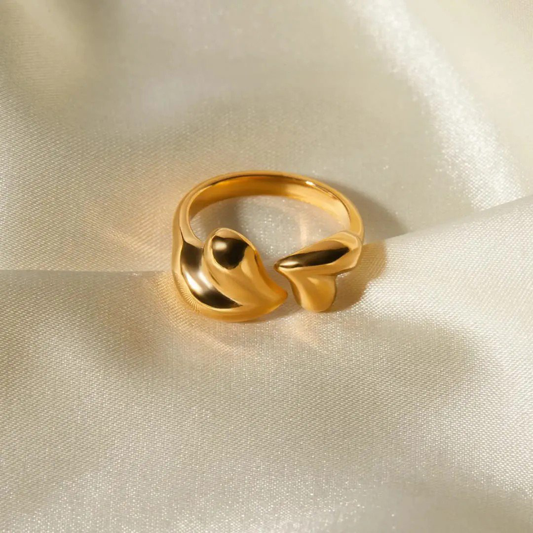 Adjustable Heart Stainless Steel Ring | PSE-M569