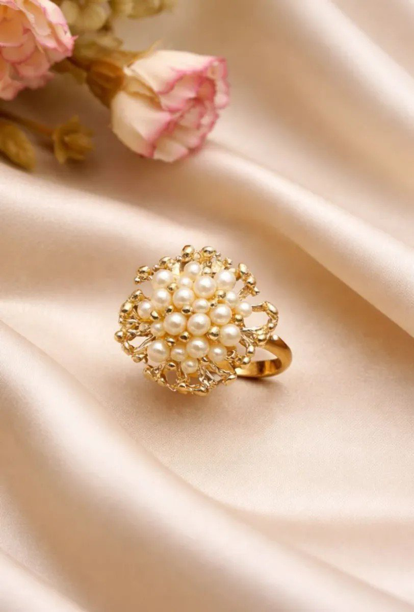 Pearl Gold-Plated Ring | PSE-M868