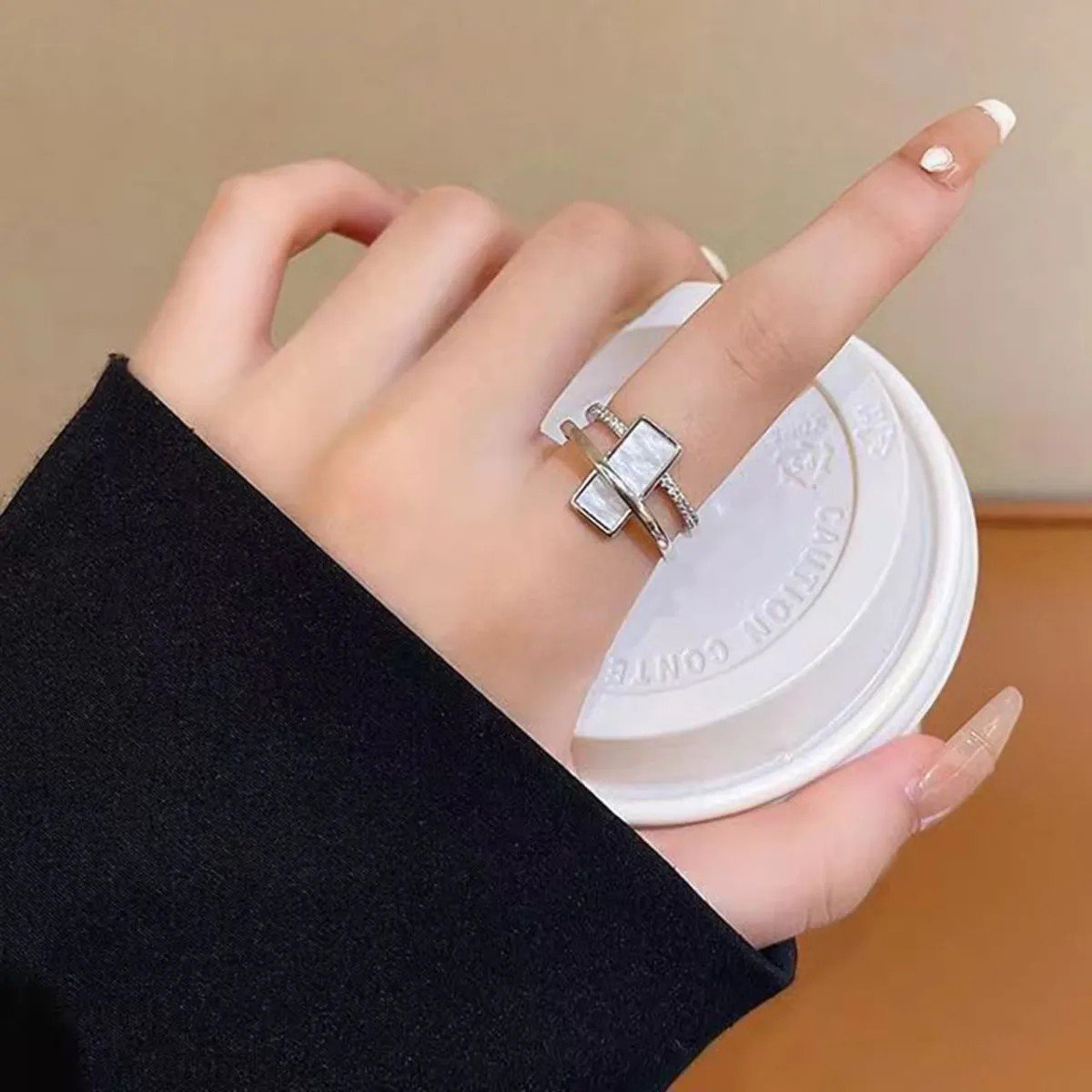 Hip-Hop Punk Opening Adjustable Index Finger Joint Ring | PSE-M883
