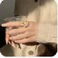 White Double Layer Pearl Ring | PSE-M916