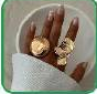 Round and Flower Shaped Rings | PSE-M999