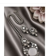Aurex Designer Leaf Oxidized Necklace Set – Design 31