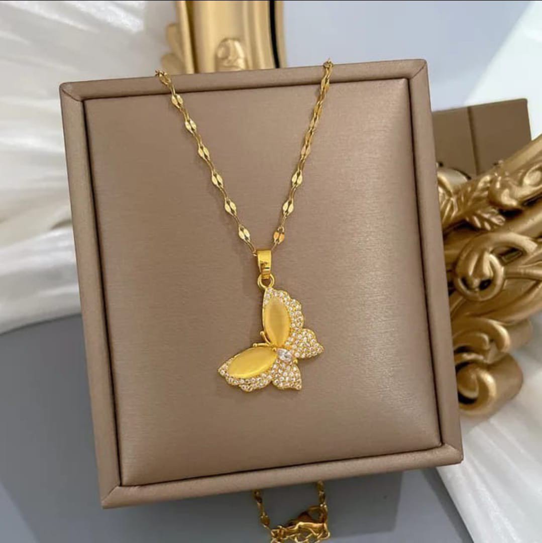 Premium Quality Stainless Steel Butterfly Design Necklace