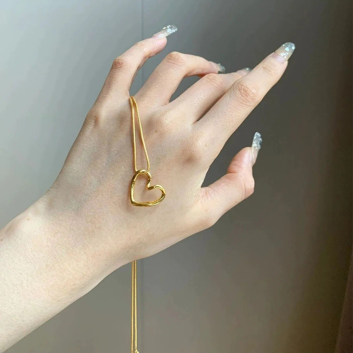 Gold Heart Shape Necklace