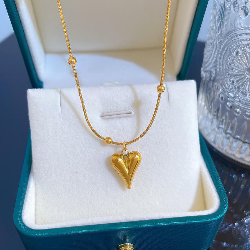 Cute Love Heart Pendant Necklace, Anti Tarnish - view 5