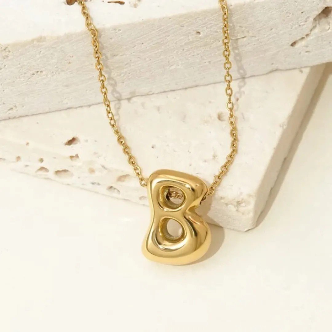 Gold Letter B Chain Necklace