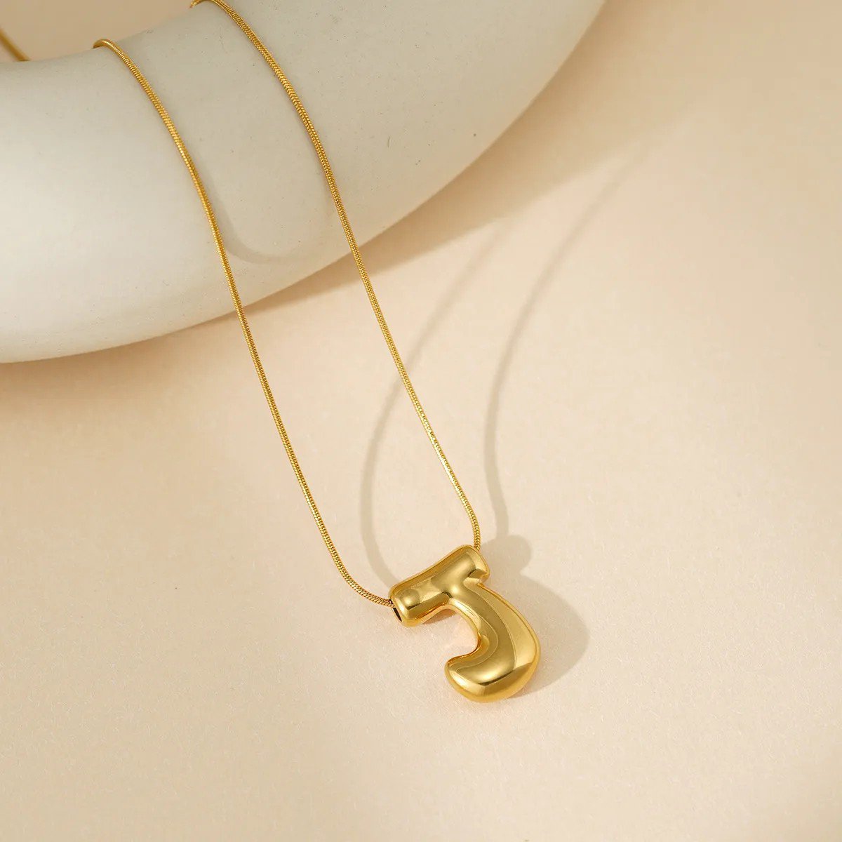 Gold Letter J Chain Necklace
