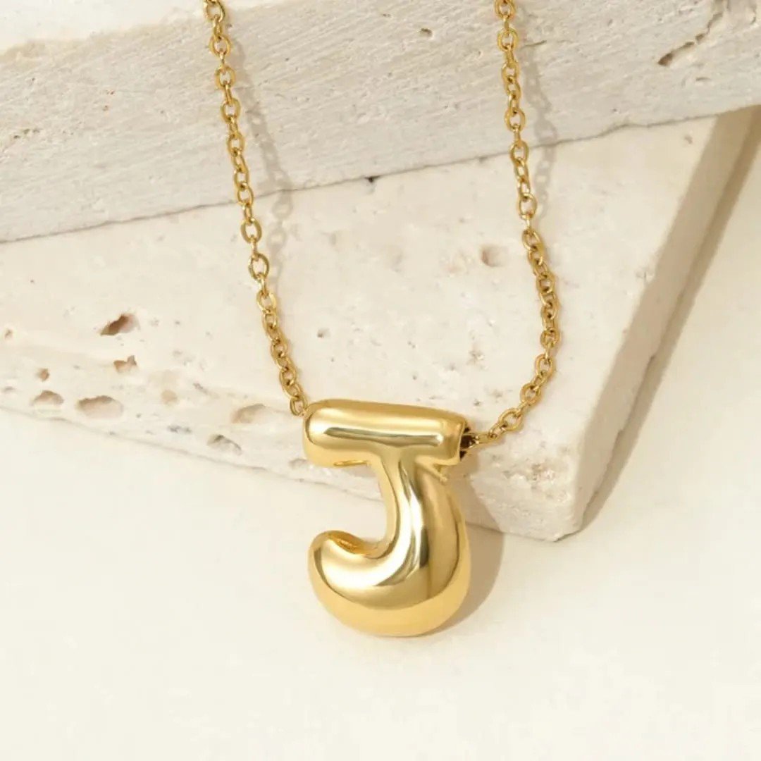 Gold Letter J Chain Necklace