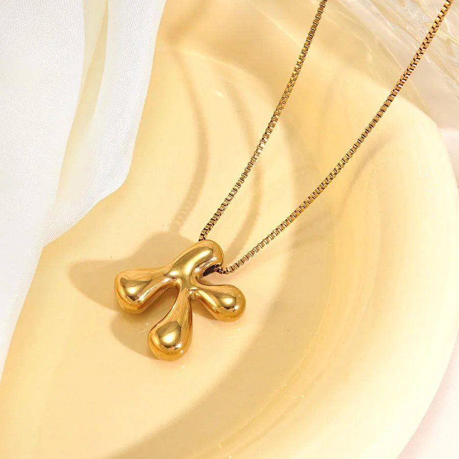 Gold Letter K Chain Necklace