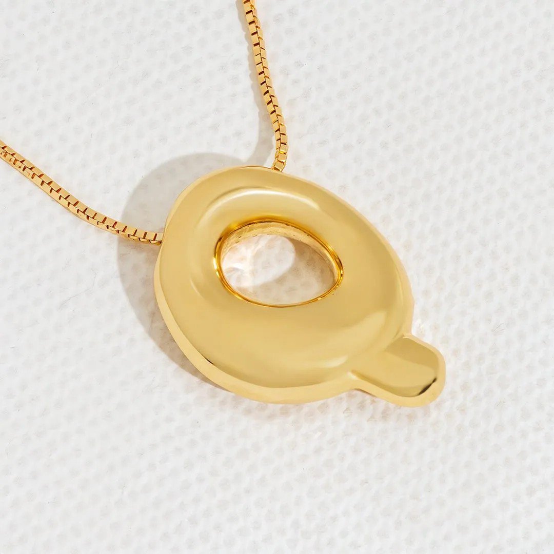 Gold Letter Q Chain Necklace