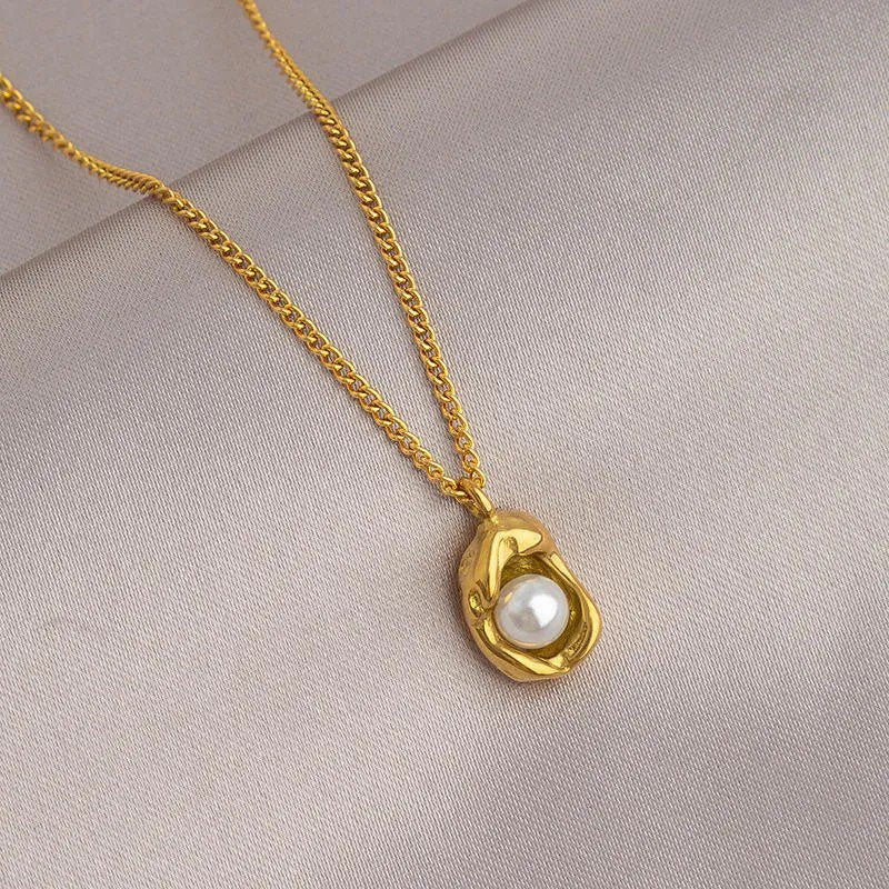 Elegant Pearl Drop Pendant Necklace - view 1