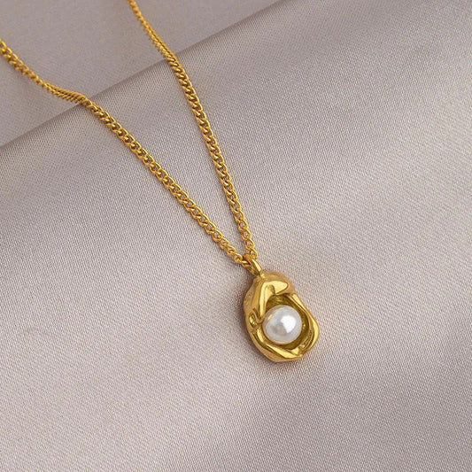 Elegant Pearl Drop Pendant Necklace - view 1