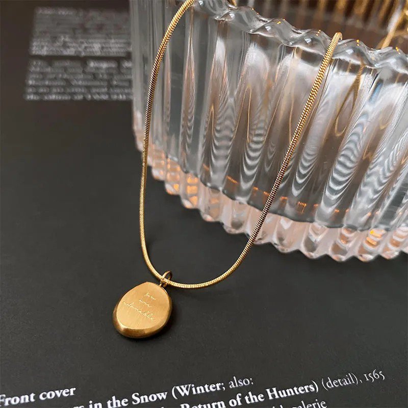 Anti-Tarnish Stainless Steel Letter Pendant Necklace - view 5