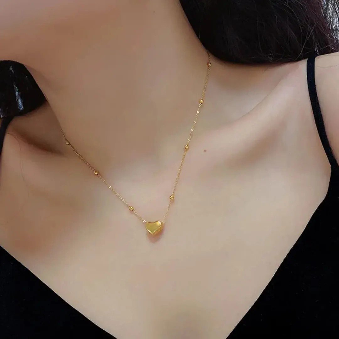 Stainless Steel Heart LOVE Pendant Necklace - view 2