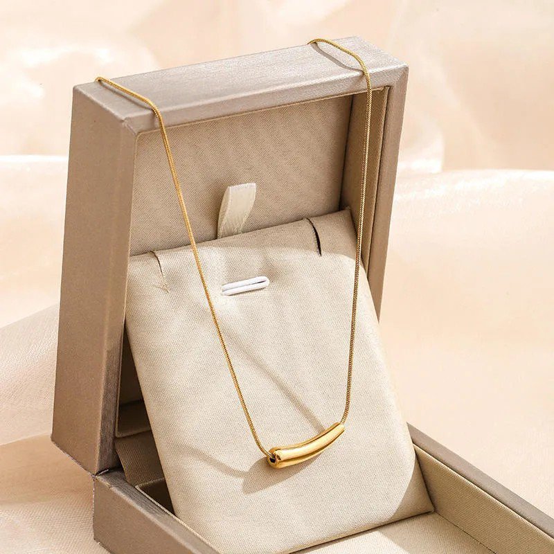 Gold-Plated Anti Tarnish Minimalistic Necklace - view 2