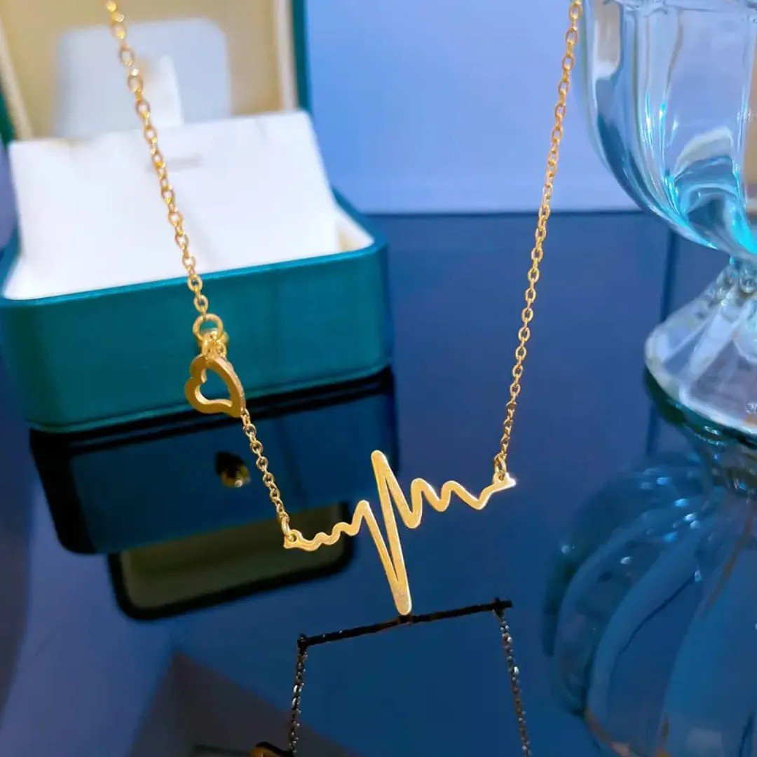 Classy Heartbeat Necklace - view 4